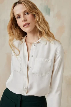 Chemisier en soie Blanc Innocent<Soi Paris New