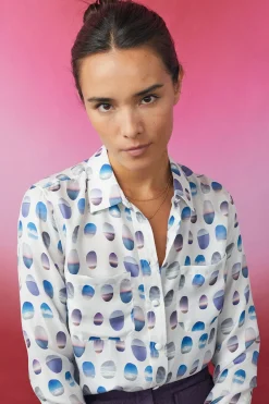 Chemisier en soie Les Hublots<Soi Paris Clearance
