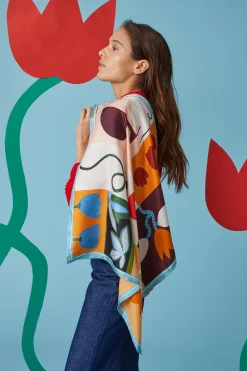 Foulard en soie Soi x Laetitia Rouget<Soi Paris Outlet
