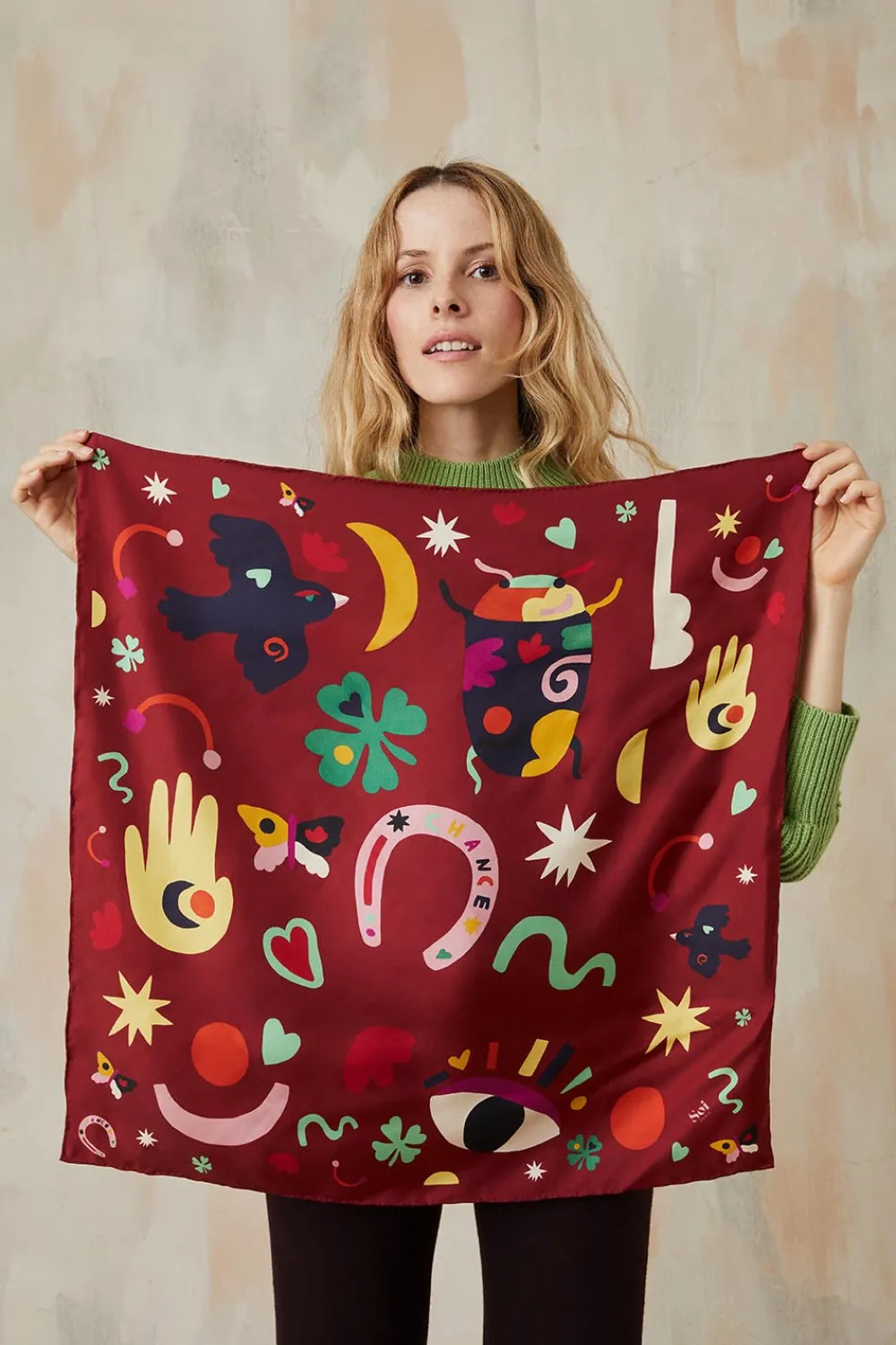 Foulard en soie Soi x Leona Rose<Soi Paris Store