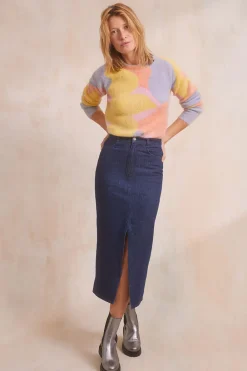 Jupe Longue Denim Brut<Soi Paris Discount