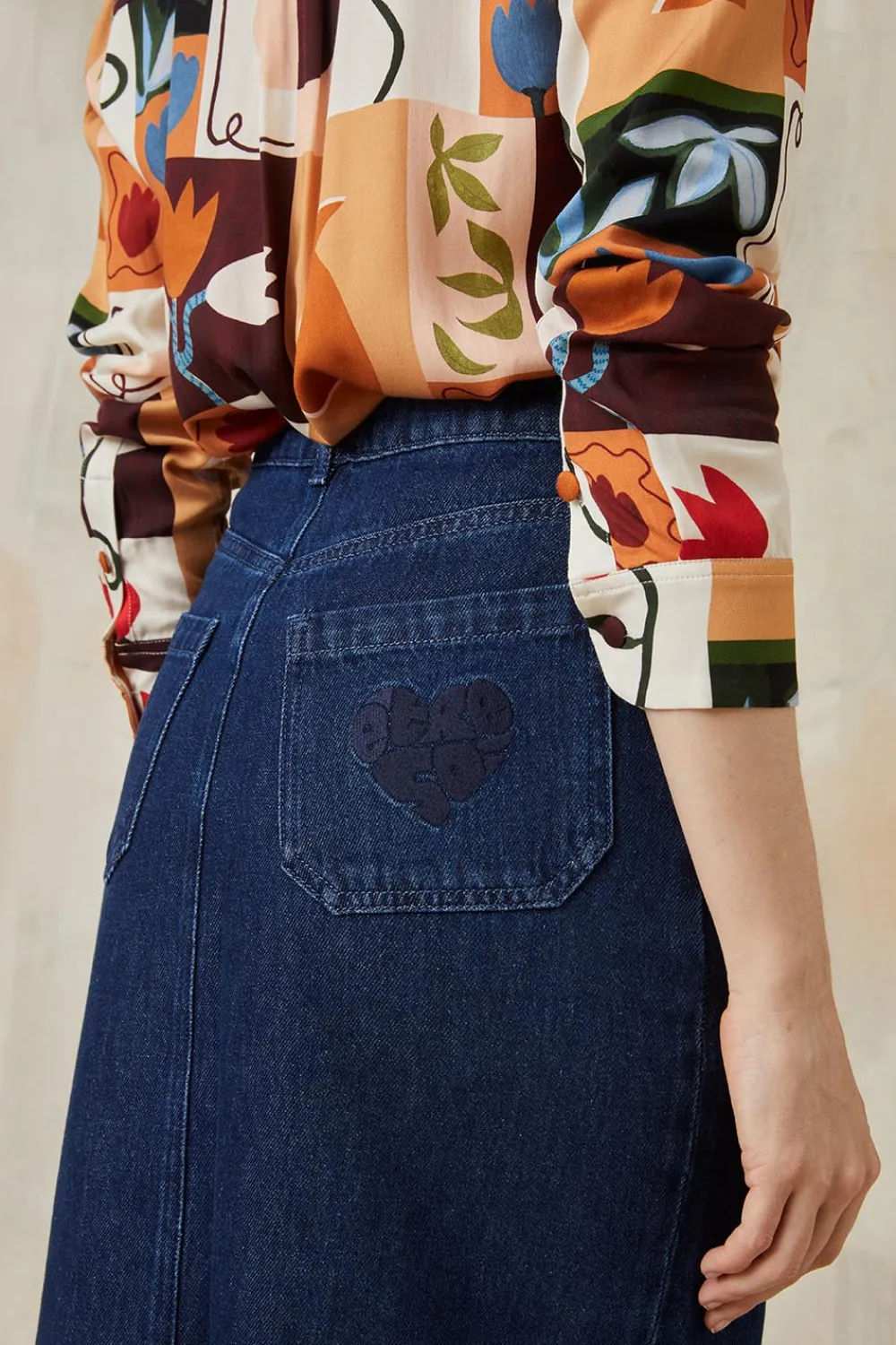 Jupe Longue Denim Brut<Soi Paris Discount