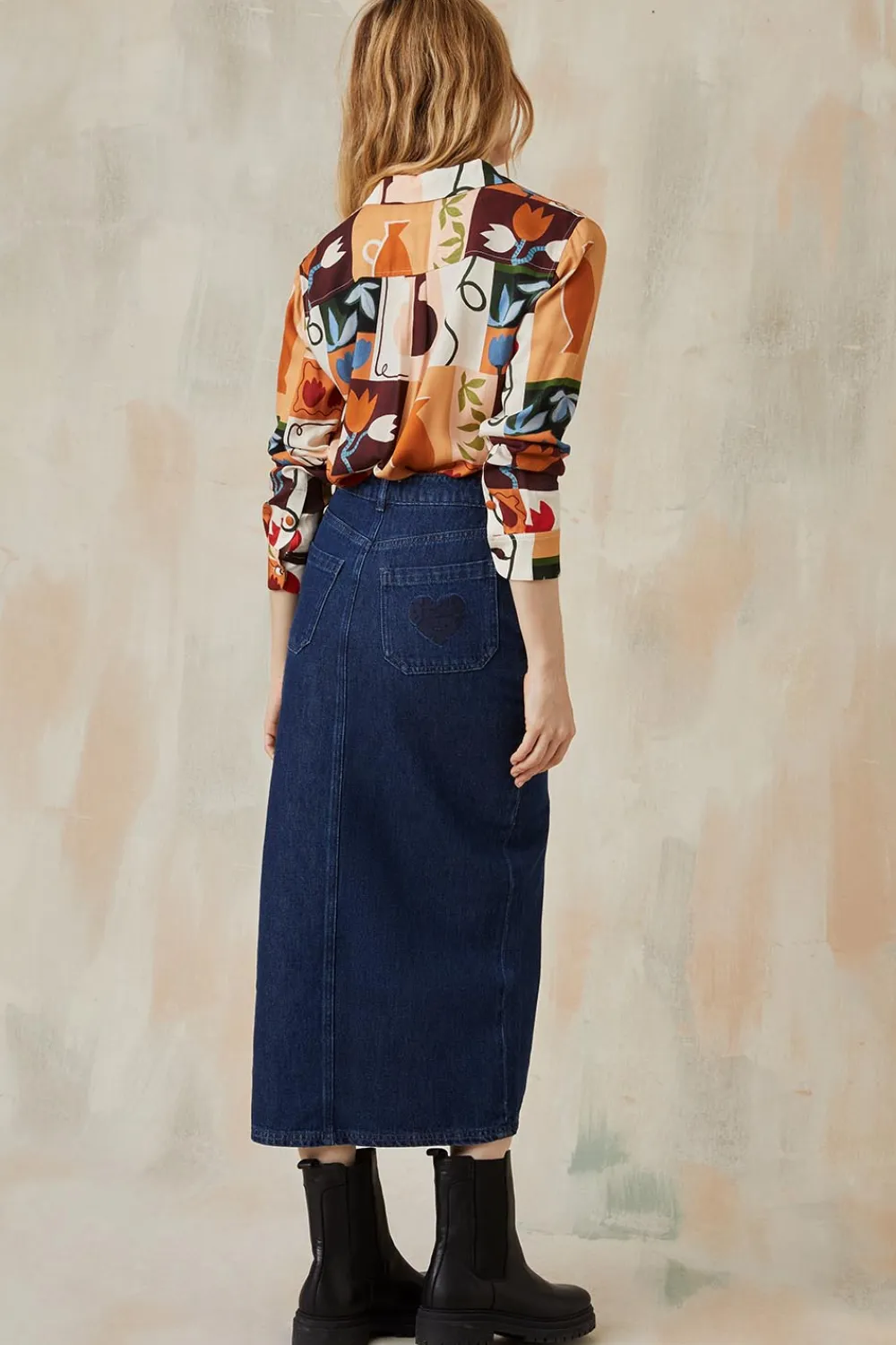 Jupe Longue Denim Brut<Soi Paris Discount