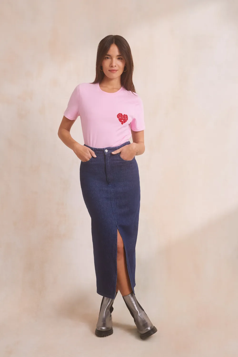 Jupe Longue Denim Brut<Soi Paris Discount