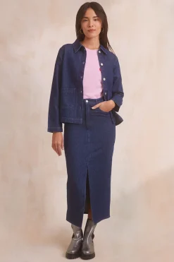 Jupe Longue Denim Brut<Soi Paris Discount