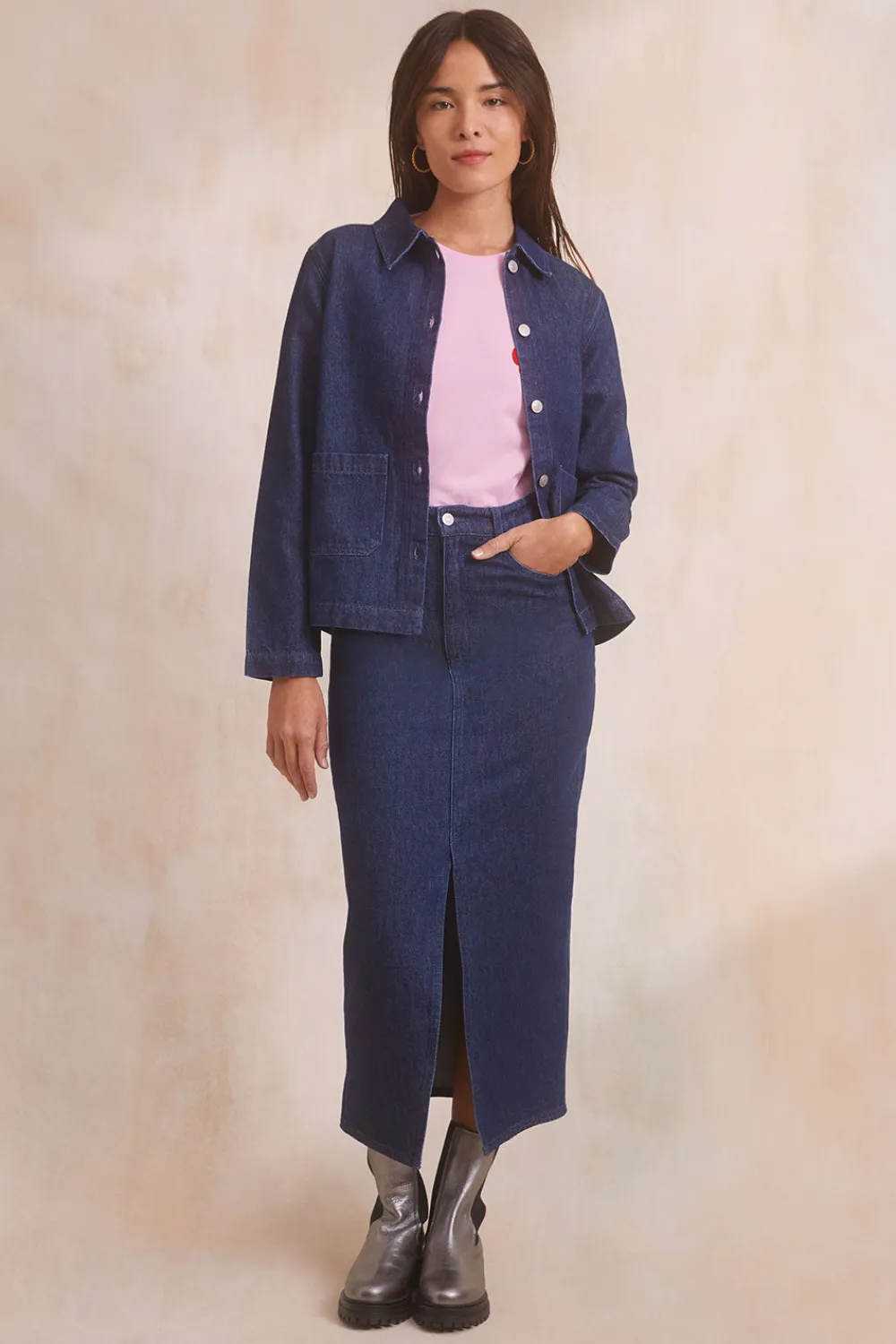 Jupe Longue Denim Brut<Soi Paris Discount