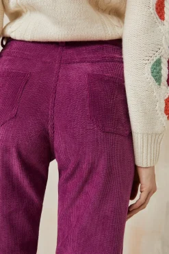 Pantalon Idéaliste en velours Camélia<Soi Paris Sale