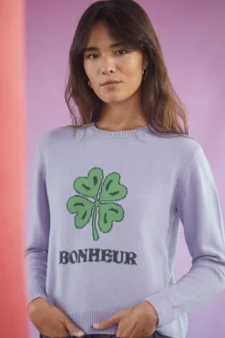 Pull Bonheur Violet en laine<Soi Paris Outlet