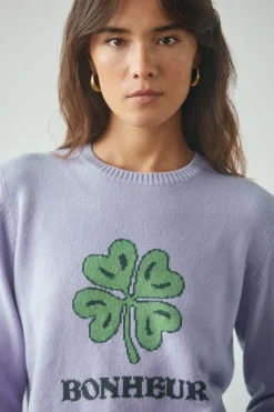Pull Bonheur Violet en laine<Soi Paris Outlet