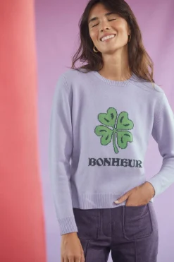 Pull Bonheur Violet en laine<Soi Paris Outlet