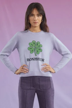 Pull Bonheur Violet en laine<Soi Paris Outlet