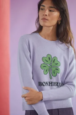 Pull Bonheur Violet en laine<Soi Paris Outlet