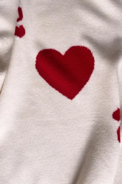 Pull Dame de Cœur Blanc en Laine<Soi Paris Best