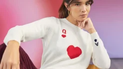 Pull Dame de Cœur Blanc en Laine<Soi Paris Best