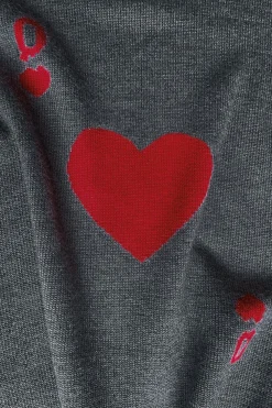 Pull Dame de Cœur Gris en Laine<Soi Paris Shop
