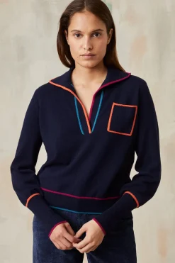 Pull Paolo Bleu Profond<Soi Paris Flash Sale