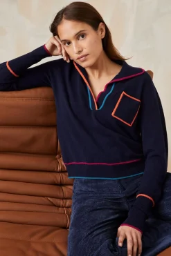 Pull Paolo Bleu Profond<Soi Paris Flash Sale