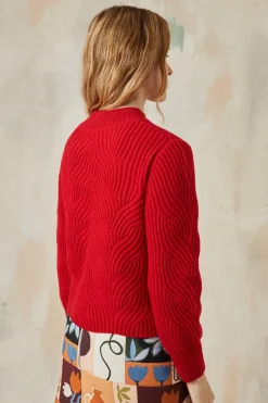 Pull Rouge Vermillon<Soi Paris Online