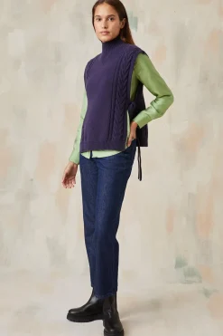 Pull sans manches Bleu profond<Soi Paris Outlet
