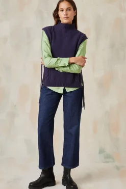 Pull sans manches Bleu profond<Soi Paris Outlet