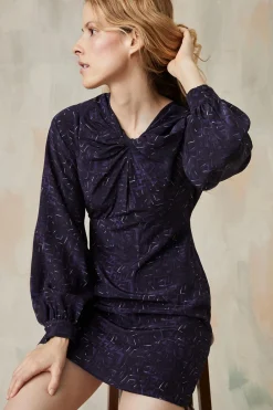 Robe Hera en soie Mots Exquis<Soi Paris Discount