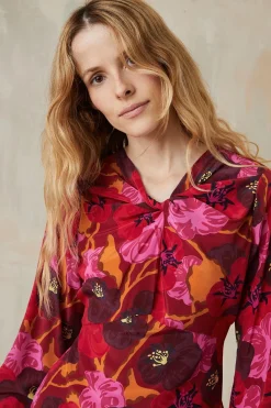 Robe Hera en soie Pomodoro<Soi Paris Online