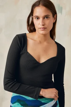 Top Grand Cœur Réglisse<Soi Paris Flash Sale